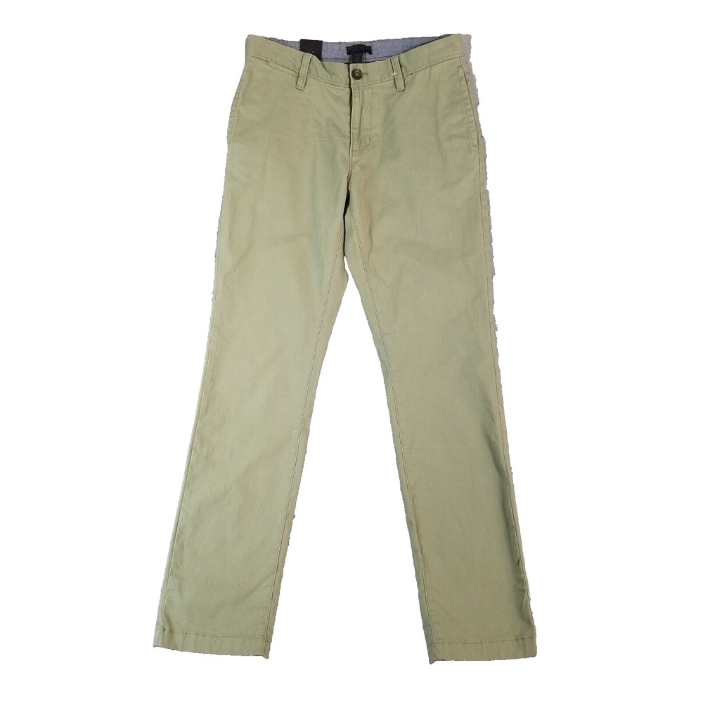 14th & Union khaki chino pants men's 30 x 32 slim fit flex stretch green NEW